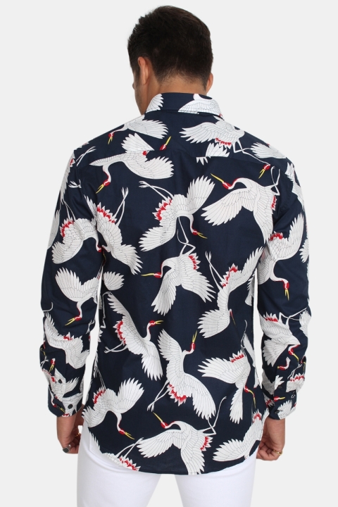 Clean Cut Sälen 56 L/S Koszule Navy