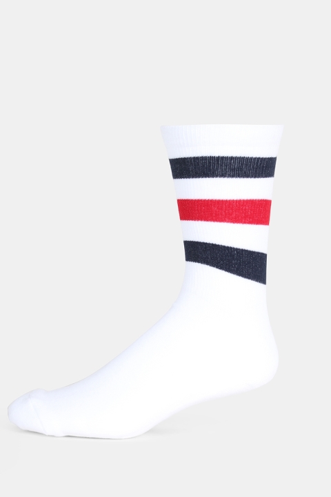 WoodBird Tennis Skarpety White/Navy/Red