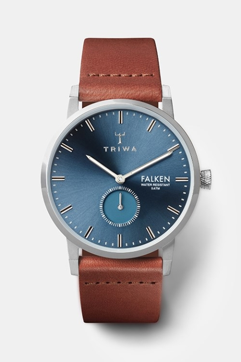 Triwa Blue Ray Falken Zegarki Brown Classic Silver Buckle