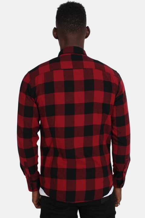 Only & Sons Gudmund Ls Checked Koszule Merlot