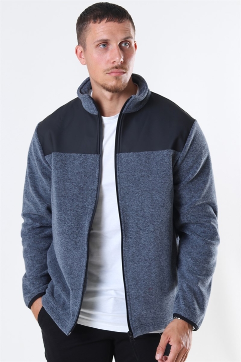 Rains Fleece Zip Puller Kurtki Grey Melange