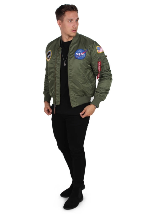 Alpha Industries  MA-1 VF NASA Bomber Kurtki Sage Green