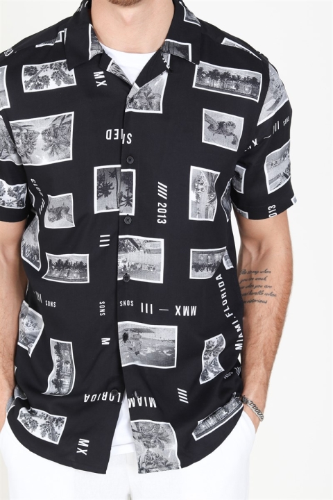 Only & Sons Oliver SS Printed Koszule Black