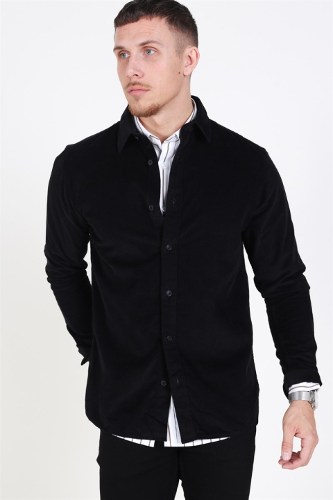 Selected Craig Cord Koszule Black
