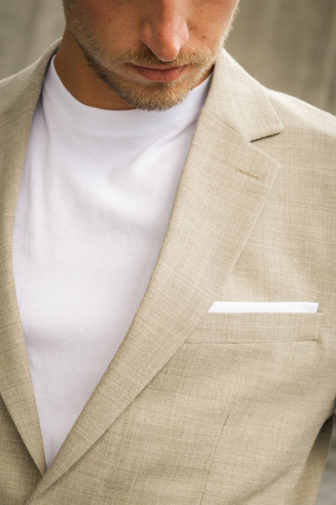 Selected SLIM OASIS LINEN BLAZER Sand