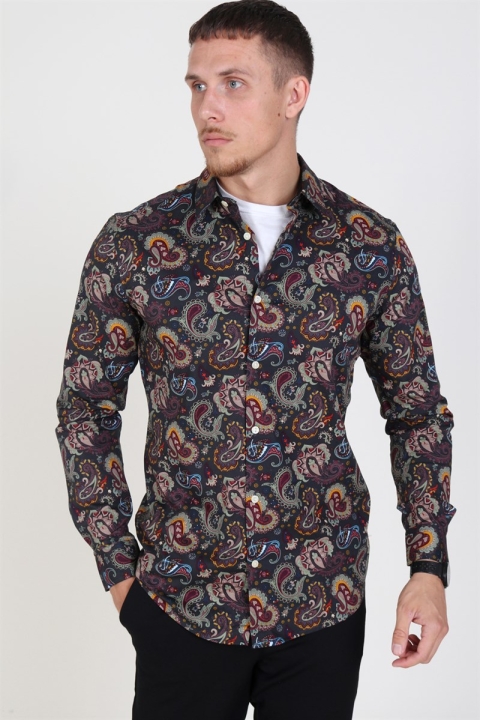 Only & Sons Frederik L/S Paisley Stretch Koszule Phantom