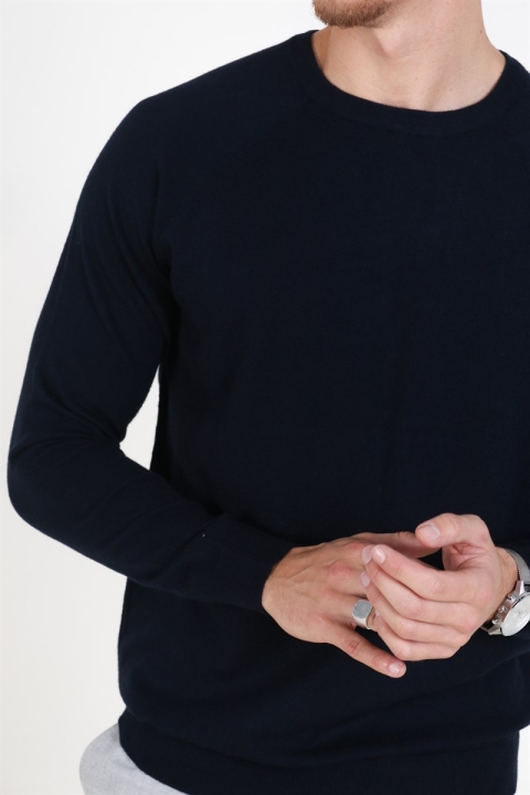 Only & Sons Mikkel Soft Crew Raglan Dzianina Dark Navy