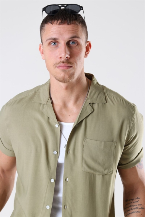 Only & Sons Silo Solid Viscose Koszule S/S Dried Herb