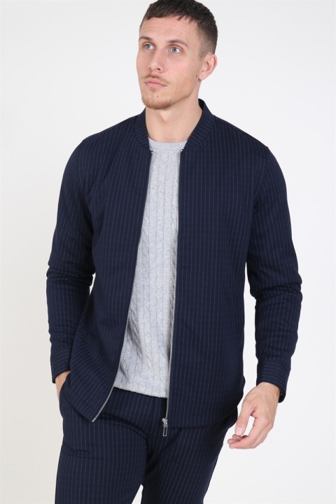 Clean Cut Milano Pinstripe Kurtki Navy