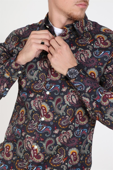 Only & Sons Frederik L/S Paisley Stretch Koszule Phantom
