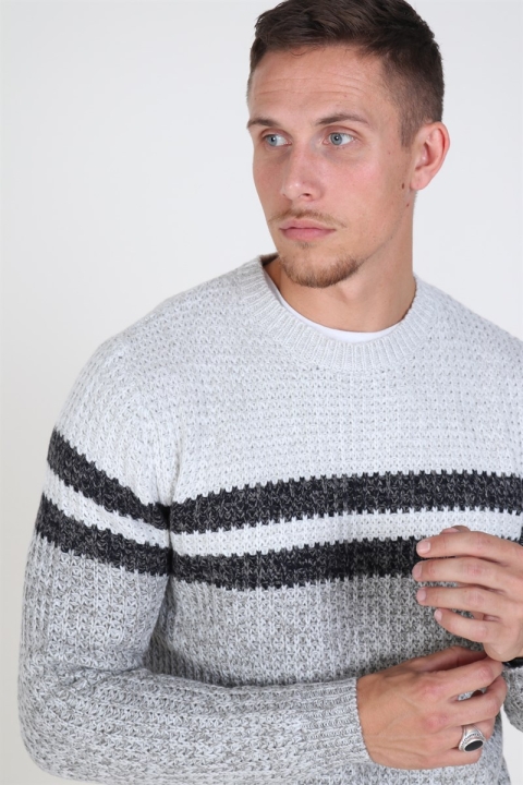 Only & Sons Lazlo Blocked Crew Neck Dzianina Cloud Dancer