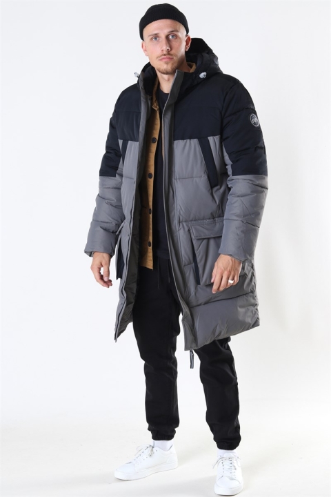 Urban Classics Puffer Parka Kurtki Asphalt/Black