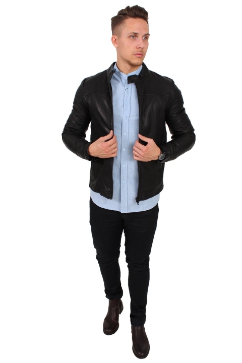 Clean Cut Rooney Flannel Henley Koszule Light Blue