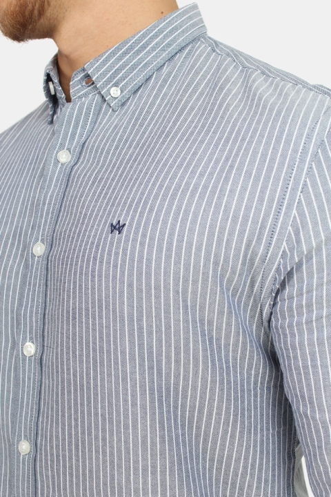 Kronstadt Johan Oxford Big Stripe Koszule Navy