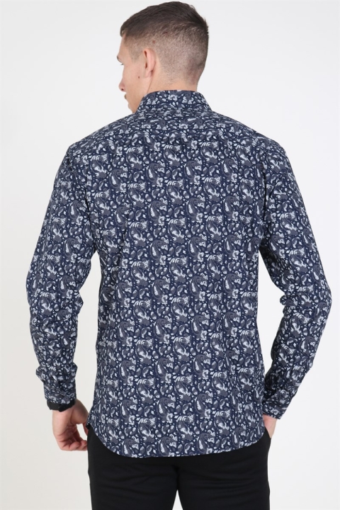 Jack & Jones Focus Paisley Koszule Navy Blazer
