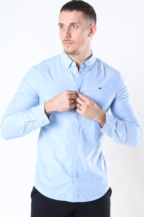 Tommy Jeans Slim Stretch Oxford Koszule Perfume Blue