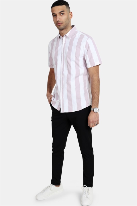Only & Sons Travis SS Striped Thin Oxford Koszule Violet Ice