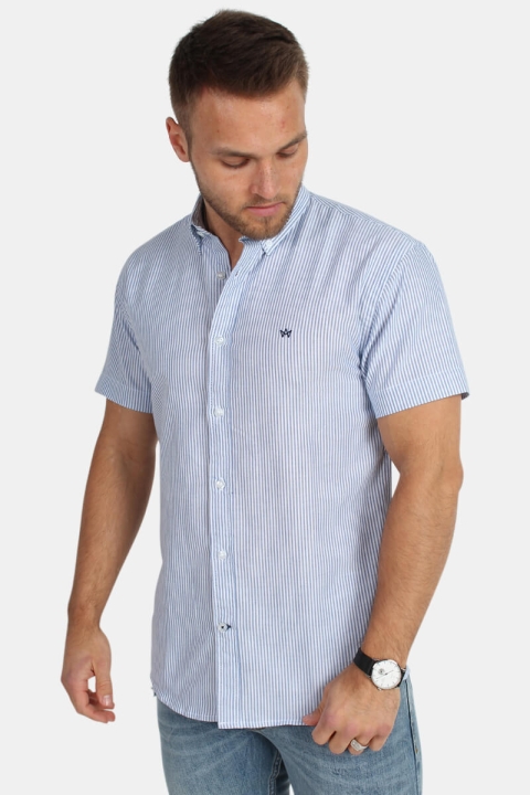 Kronstadt Johan Oxford Stripe S/S Koszule Navy