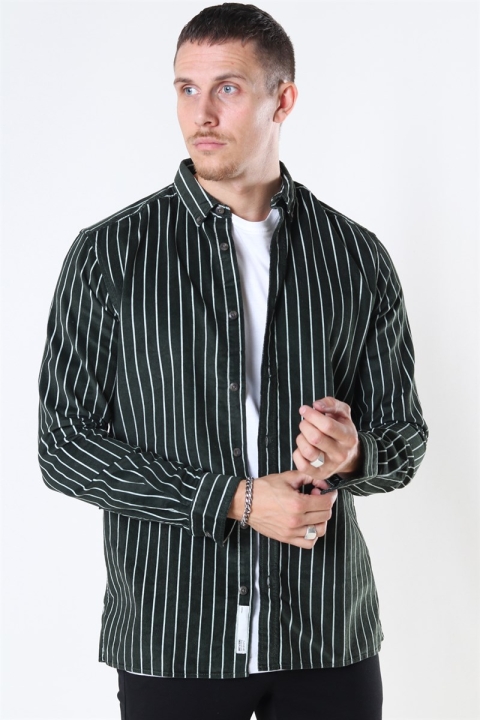 Only & Sons Edward Striped Corduroy Koszule Deep Depths