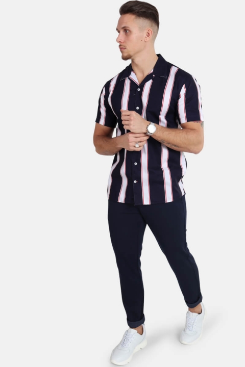Kronstadt Cuba S/S Gr.89 Koszule Navy/White/Red