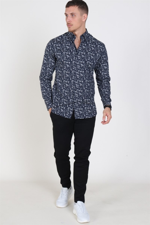 Jack & Jones Focus Paisley Koszule Navy Blazer