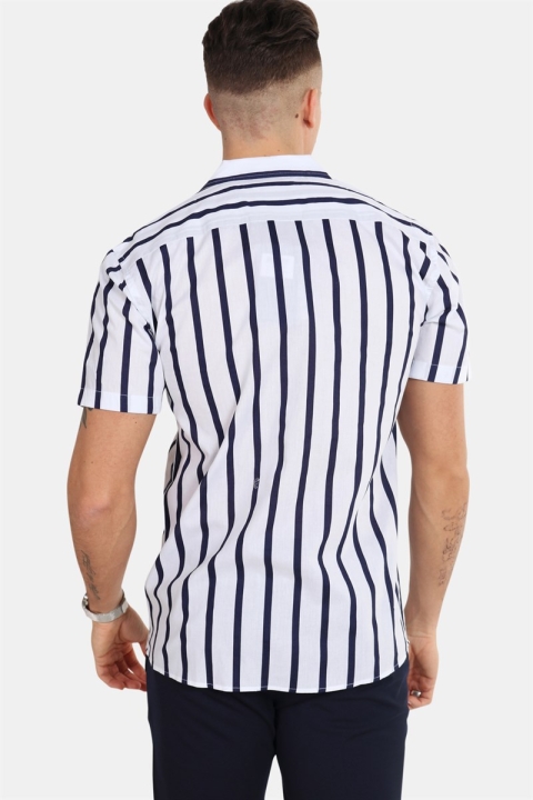 Kronstadt Cuba S/S Gr.86 Koszule White/Dark Blue