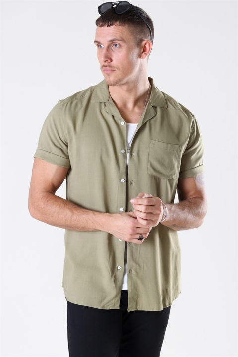 Only & Sons Silo Solid Viscose Koszule S/S Dried Herb