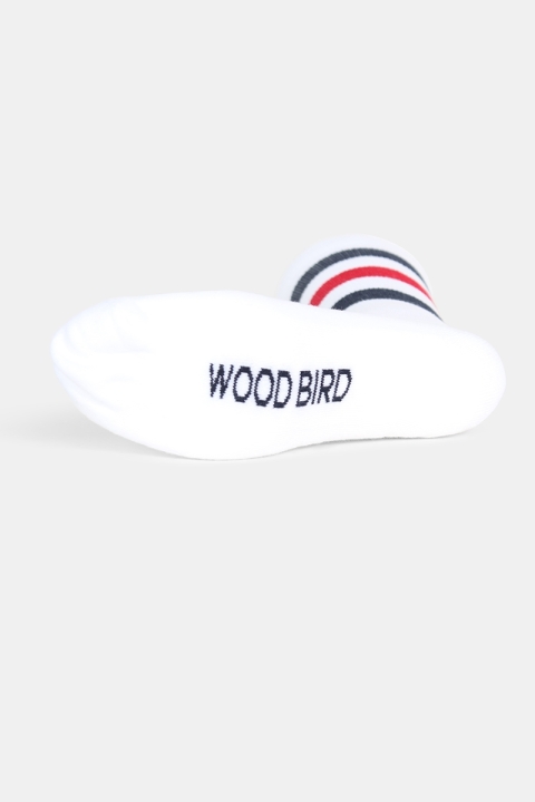 WoodBird Tennis Skarpety White/Navy/Red