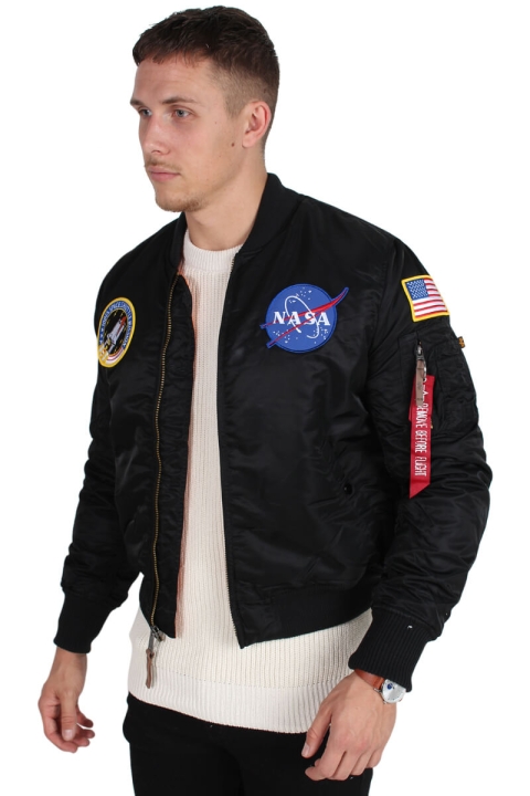 Alpha Industries MA-1 VF NASA Bomber Kurtki Black
