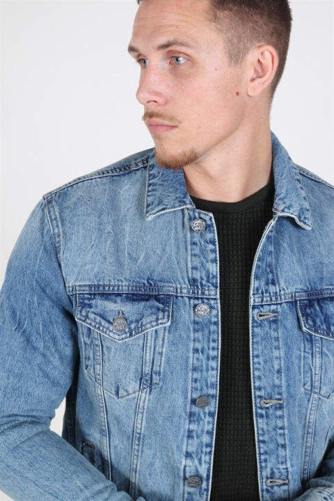 Only & Sons Coin Trucker Kurtki Blue Denim