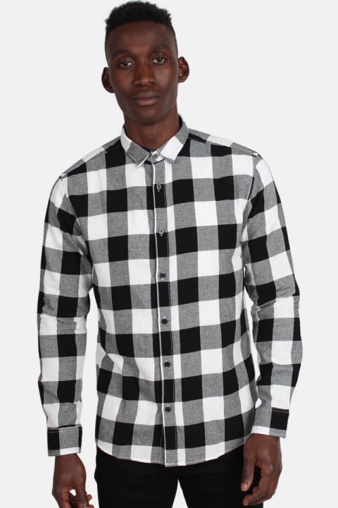 Only & Sons Gudmund Ls Checked Koszule Cloud Dancer
