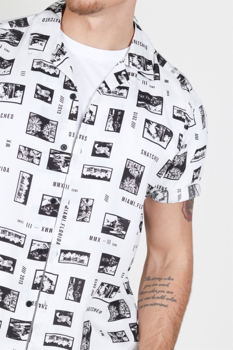 Only & Sons Oliver SS Printed Koszule White
