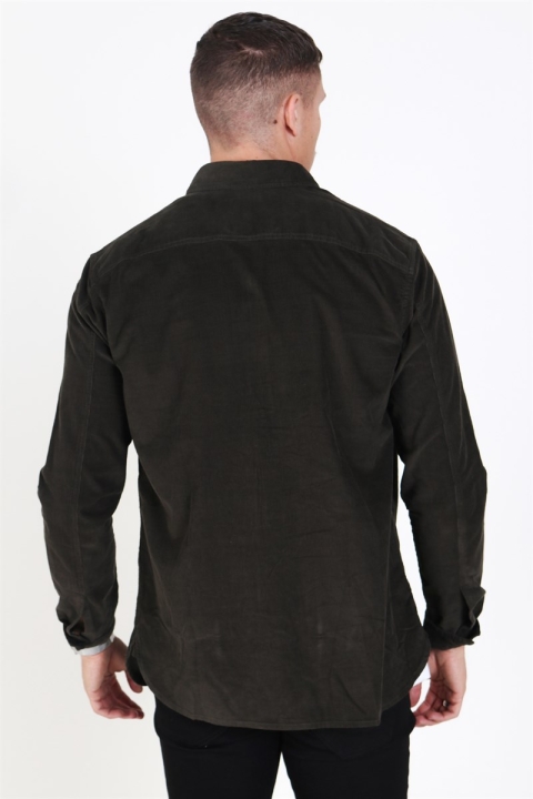 Selected Craig Cord Koszule Black Ink