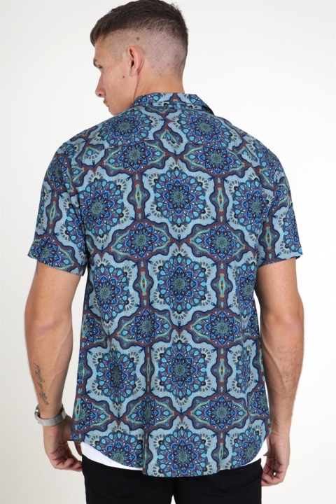 Les Deux Psychedelique Koszule Placid Blue