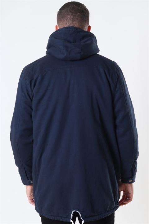 Denim Project Teddy Parka Kurtki Navy