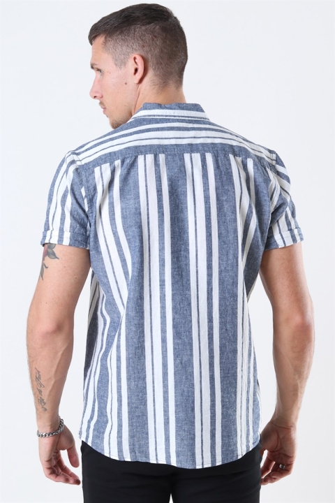 Clean Cut Sälen 146 SS Koszule Blue/Off White