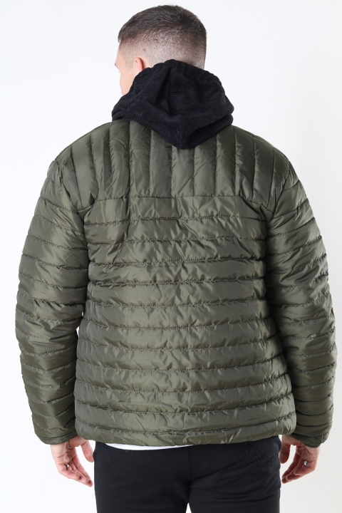Only & Sons Paul Quilted Highneck Kurtki Olive Night