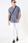Les Deux Mathieu SS Koszule Charcoal/Petrol Blue