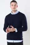 Clean Cut Copenhagen Merino Wool Crew Dzianina Navy