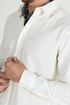 Clean Cut Copenhagen Cotton Linen Koszule Ecru