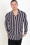 Solid Harris LS Cuba Stripe Koszule Inginia Blue