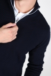Kronstadt Carlo Half Zip Dzianina Navy