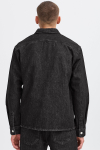 Solid Rip Overshirt  Black Denim