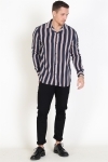 Solid Harris LS Cuba Stripe Koszule Inginia Blue