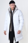 Rains Long Puffer Kurtki Off White