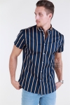 Clean Cut Sälen 127 SS Koszule Navy/Honey Mustard