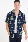 Only & Sons Sid SS Reg AOP Viscose Koszule Re Dark Navy