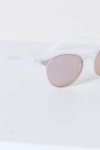 Fashion 1384 okulary słoneczne Matt Transparent Clear Lens w/Blue Mirror