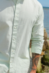 Selected Reg New Linen Shirt LS Vetiver
