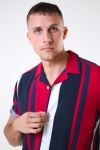 Only & Sons Vilas S/S Reverse Viscose Koszule Persian Red Stripes